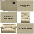 Arcadia Beige Microfiber Motion Recliner Beige Microfiber