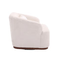 Coolmore Swivel Barrel Chair, Comfy Round Accent Sofa Chair For Living Room, 360 Degree Swivel Barrel Club Chair, Leisure Arm Chair For Nursery, Hotel, Bedroom, Office, Lounge White Boucle White Primary Living Space Foam Boucle
