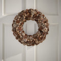 18.5'' Pine Cone Wreath Champagne Foam