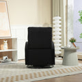 Jiada Upholstered Swivel Glider.Flannel Fabric.Rocking Chair For Nursery In Black.Modern Style One Left Bag Black Primary Living Space Foam Corduroy