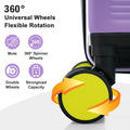 Hardshell Luggage Sets 3 Pcs Contrast Color Suitcase With Spinner Wheels And Tsa Lock 20