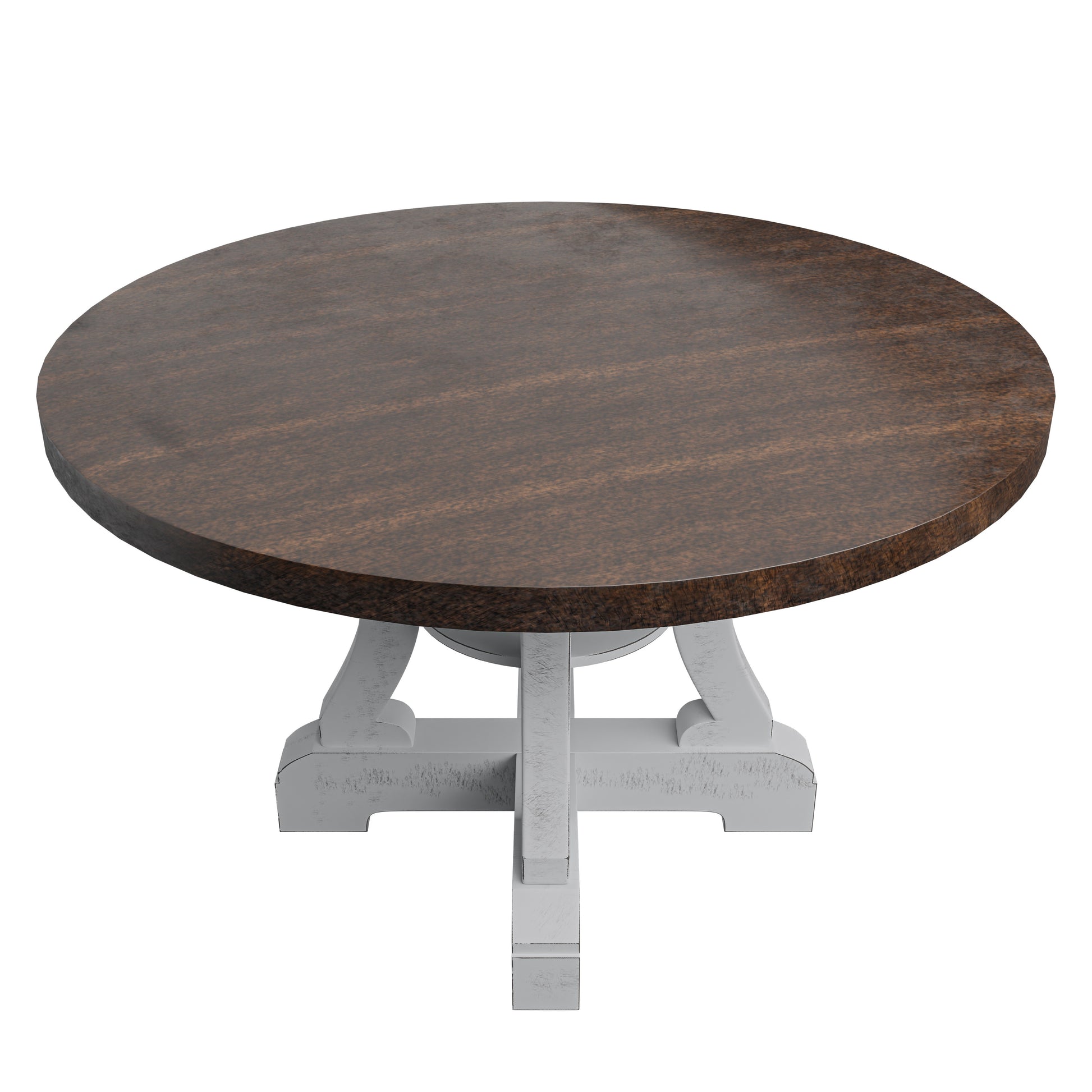 White Dining Room Wooden 1Pc Round Dining Table Elegant Design Furniture White Seats 4 White Classic,Contemporary,Traditional Rubberwood Round Rubber Wood,Solid Wood