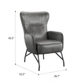 Graham Gray Accent Chair Gray Foam Engineered Wood