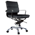 Elle 20 Inch Low Back Swivel Office Chair, Cushioned, Rolling Wheels, Black Black And Silver Fabric Metal