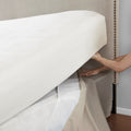 Wrap Around Adjustable Bedskirt Khaki One Size Khaki Microfiber
