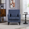 Coolmore Modern Accent Chair,Upholstered Armchair With Scooped Arms For Bedroom,Apartment,Studio,Office,Waiting Room Blue Corduroy Blue Primary Living Space Foam Corduroy