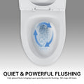 1.1 1.6 Gpf Elongated Comfort Height Floor Mounted One Piece Toiletcupc Certified, Watersense Cetified, Ceramic, White Color, Soft Close Seat White Ceramic