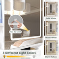 Makeup Vanity With Lights In 3 Colors & Openable Mirror, Vanity Desk With 4 Drawers & 1 Cabinets & Shelves, Vanity Table Rattan Vanity Dresser, For Bedroom Sliding White Drawer 3 Drawers Bedroom Extra Deep Drawers Mdf