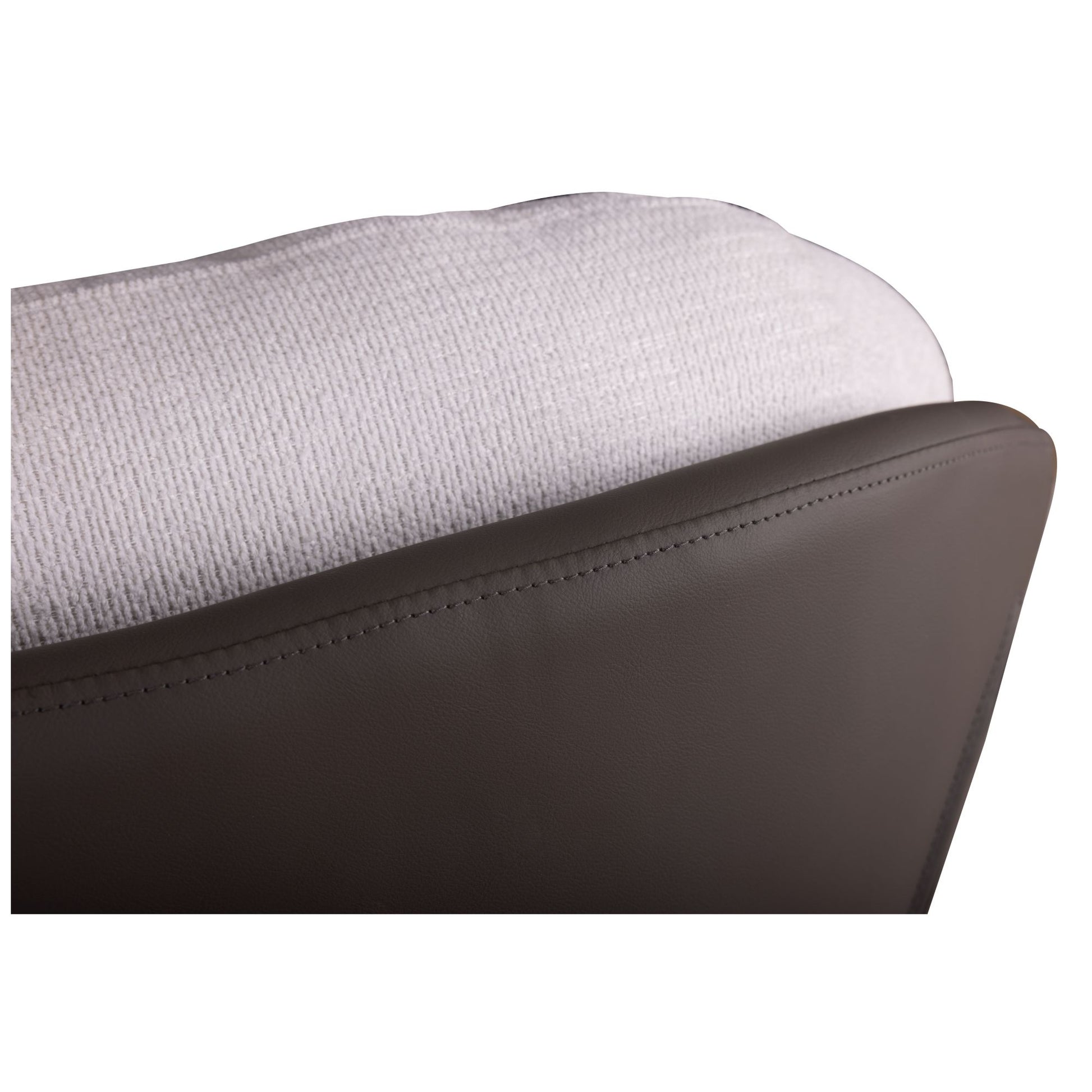 360 Swivel Accent Chair, Modern Chenille Lounge Chair With Faux Leather And Black Metal Base Frame, Comfortable Reading Chair For Small Spaces, Living Room, Bedroom, Reading Corner, Office White Brown White Brown Primary Living Space Art