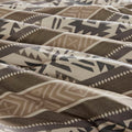 5 Piece Stripe Herringbone Comforter Set With Throw Pillows Brown Full Queen Brown Polyester