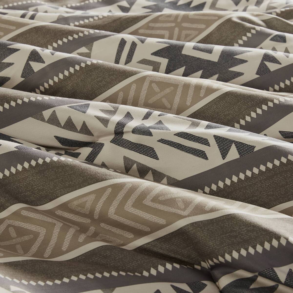 5 Piece Stripe Herringbone Comforter Set With Throw Pillows Brown Full Queen Brown Polyester