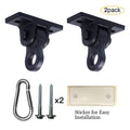 Heavy Duty Black Swing Hangers Screws Bolts Included Over 5000 Lb Capacity Playground Porch Yoga Seat Trapeze Wooden Sets Indoor Outdoor 2 Pack Black Aluminum