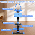 4 In 1 Ab Workout Exercise Equipment Rowing Machine Leg Press Machine Ab Glider Machine Roman Chair Fitness Equipment For Ab Workout Core Strength Training Black Blue Abs Rubber Steel Q235