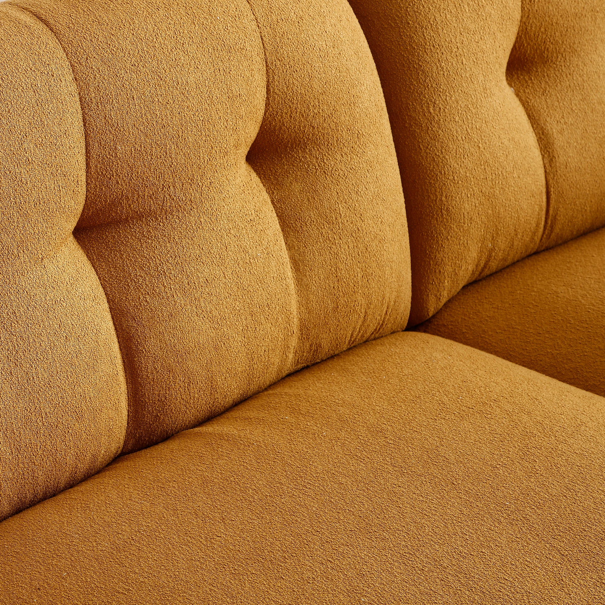 81.48" Modern Sofa Couch,3 Seater Teddy Sofa Sectional With Wooden Legs For 3 4 Persons, Upholstered Deep Seat Beautiful Seat Sofa Chaise For Living Room,Bedroom, Apartment And Office,Cognac Cognac Wood Primary Living Space Modern Foam Teddy 4 Seat