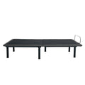 Twin Xl Size Quick Assembly Adjustable Bed Frame With Voice Activated Controls Black Metal Metal