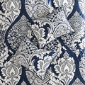 7 Piece Cotton Printed Comforter Set Indigo King King Indigo Polyester