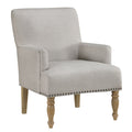 Alice Beige Arm Chair Beige Foam Upholstered