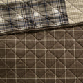 3 Piece Reversible Printed Quilt Set Black Brown Full Queen Black Brown Microfiber