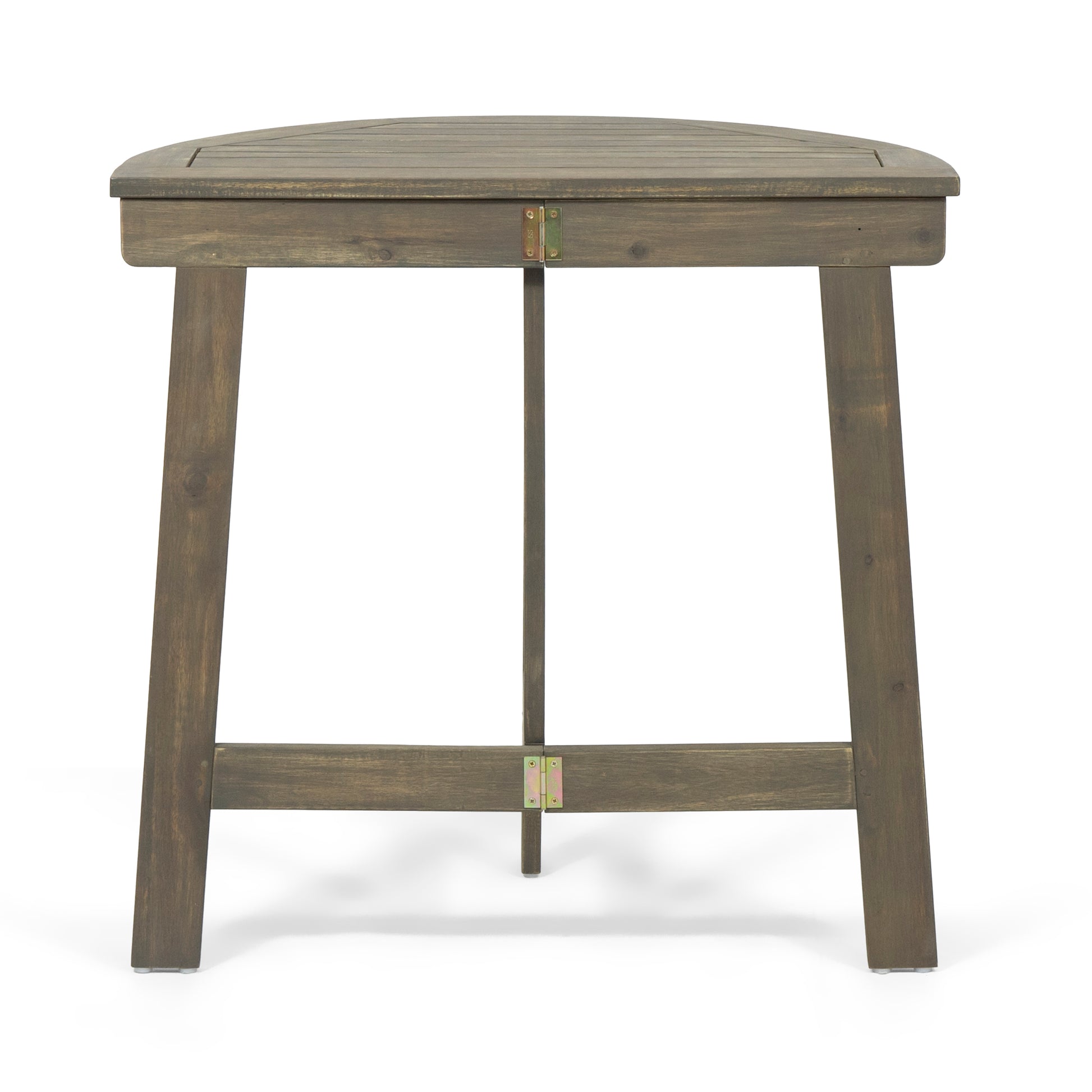 Westmont Half Round Bistro Table, Grey Grey Acacia Wood