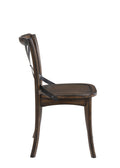 Kaelyn Dark Oak & Black Metal Finish Side Chair Set Of 2 Dark Oak Synthetic Wood