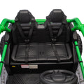 24V Two Seater Kids Ride On Utv W Parents Control,20In Seat Width,400W Super High Power,Four Wheel Suspension,Bluetooth,Mp3,Usb,Led Light,Horn,Rear Storage Space,Speeds 3.73 4.97Mph For Kids Aged 3 . Green 100 149 Lbs Polypropylene