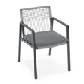 Outdoor Dining Set, Dining Chair Set Of 6 Aluminum Dining Table, Gray Black Black Grey Aluminum