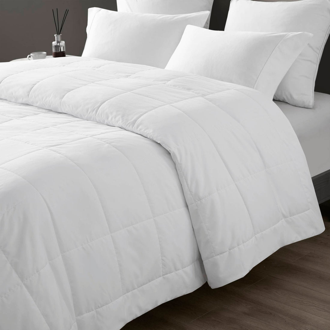 Down Alternative Blanket White Full Queen White Polyester