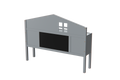 Headboard Storage Cabinet For Full Size Montessori Floor Bedgrey,Freely Collocation Grey Mdf