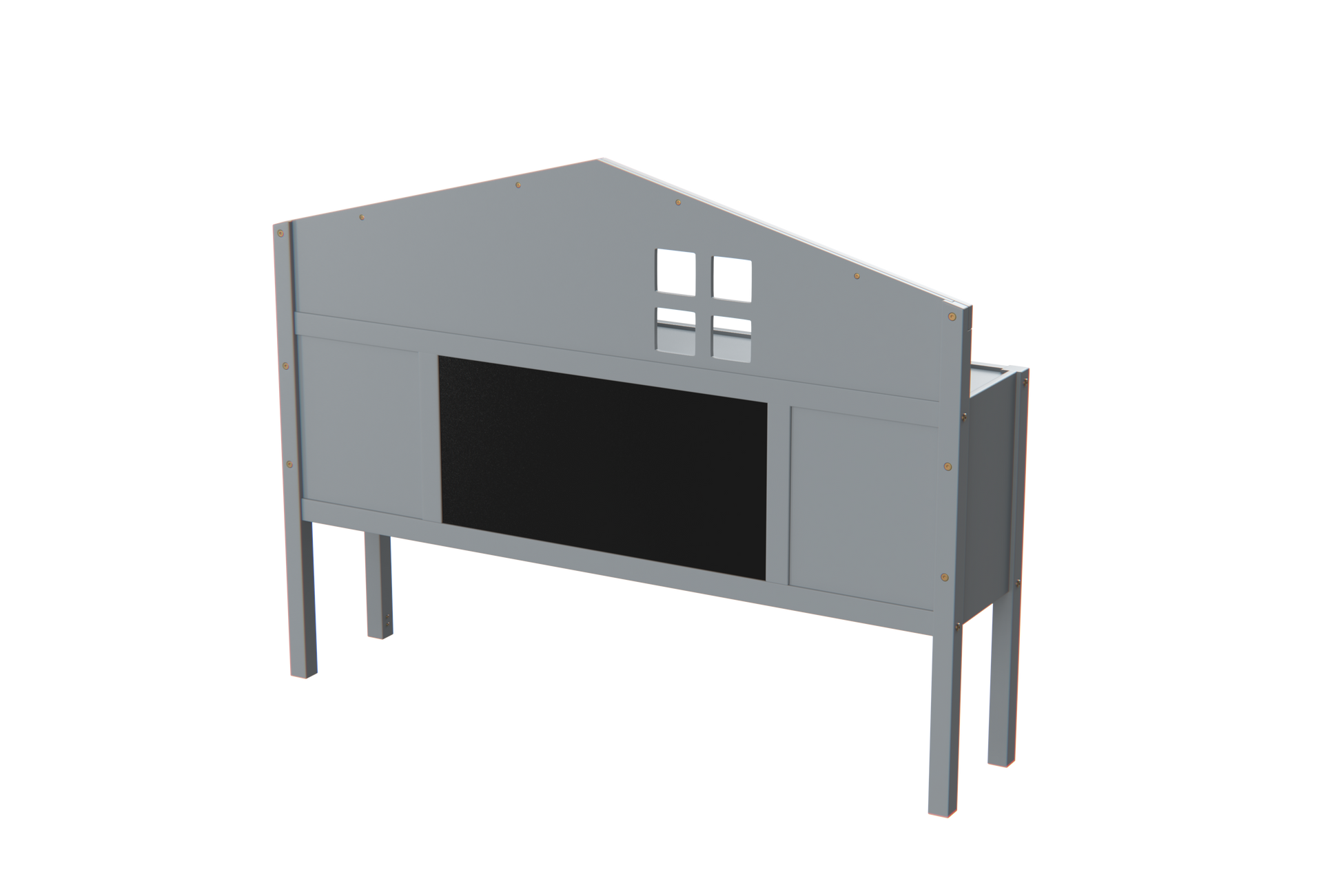 Headboard Storage Cabinet For Full Size Montessori Floor Bedgrey,Freely Collocation Grey Mdf