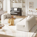 Modern Large L Shape Modular Sectional Sofa For Living Room, Bedroom, Salon, 2 Piece Free Combination, Simplified Style Old Sku:Wy000356Aaa Beige Polyester 3 Seat