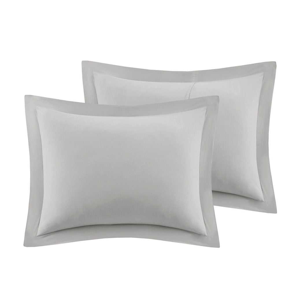 Microcell Down Alternative Comforter Mini Set King Grey Microfiber