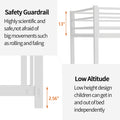 Metal Twin Over Twin Bunk Bed Heavy Duty Sturdy Metal Noise Reduced Safety Guardrail No Box Spring Needed,White Twin White Metal Metal