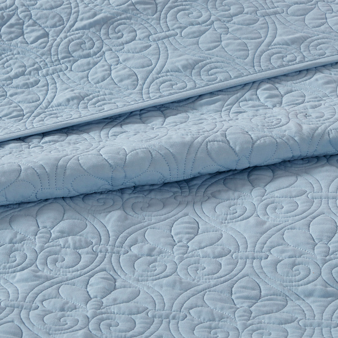 Reversible Quilt Set Blue Twin Twin Xl Blue Cotton