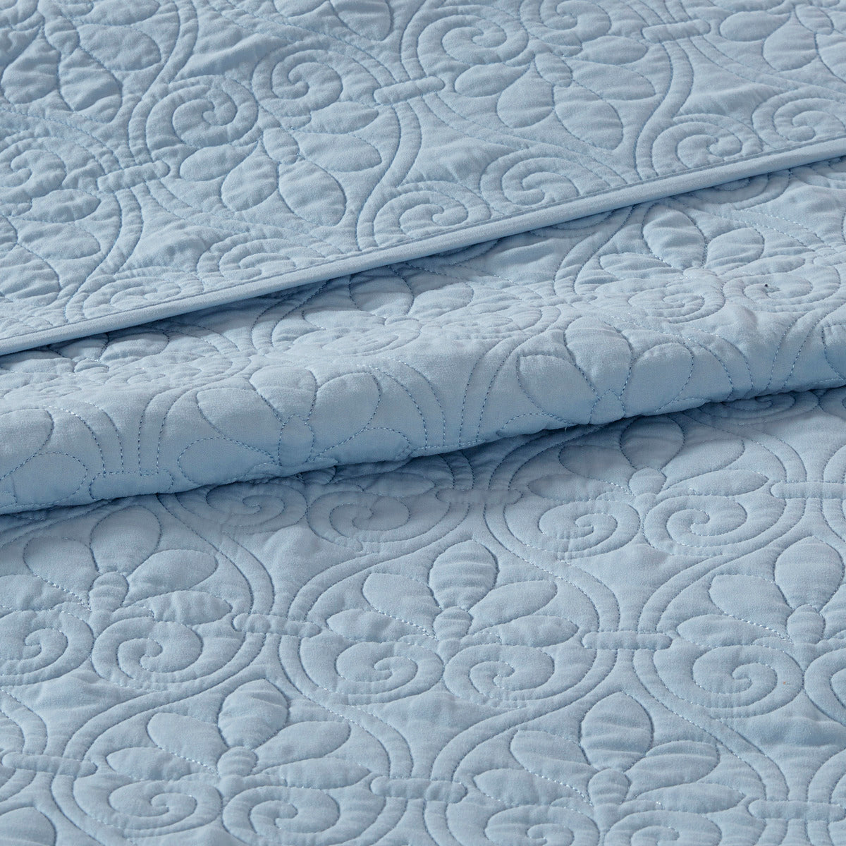 Reversible Quilt Set Blue Twin Twin Xl Blue Cotton