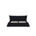 King Size Upholstered Platform Bed With Special Shaped Velvet Headboard, Metal & Solid Wood Frame,Black Box Spring Not Required King Black Pine Velvet Velvet