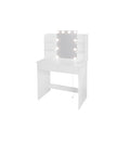 Makeup Vanity Desk With Led Lighted Mirror ,Dressing Table Set With 2 Large Drawers 10 Led Light ,White Color White Primary Living Space Modern Particle Board