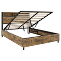 Metal Platform Bed With Underneath Storage, Led And Usb Ports, Full, Black Full Black Mdf Metal