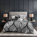 6 Piece Printed Duvet Cover Set Queen Multicolor Polyester