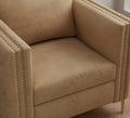 Accent Chair For Living Room Upholstered Arm Chair With Metal Legs Velvet Khaki Khaki Foam Fabric