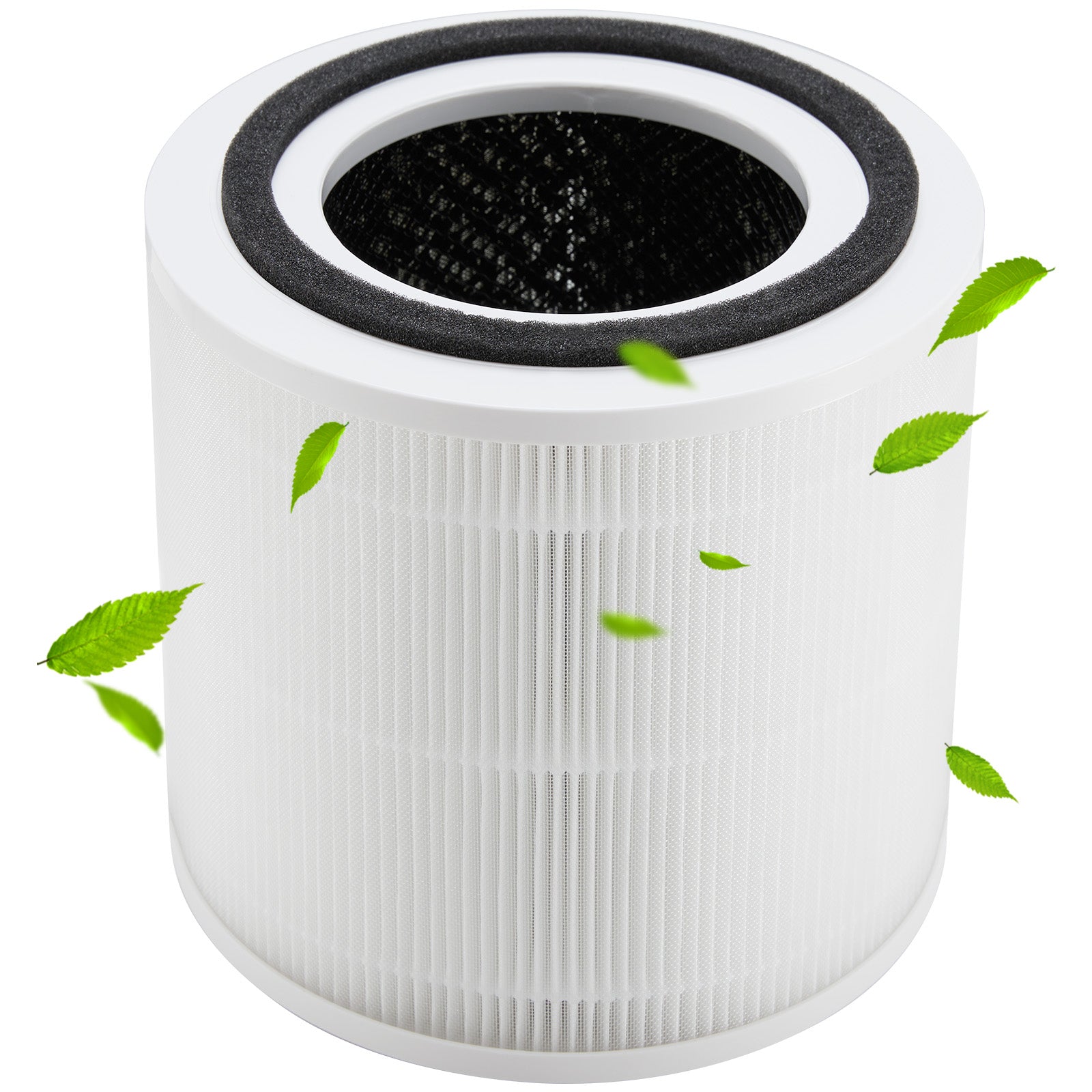 Purifier With An Replacement Hepa Filter, Portable Air Purifiers With Air Quality Monitor For Home Bedroom Large Room Covers Up To 1200Ft , 360 Outlet Air Cleaner, 25Db Sleep Mode White Plastic