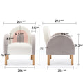 Accent Chair Sofa, Toddler Fabric With Solid Wooden Frame,Rainbow Design Multicolor Polyester Blend