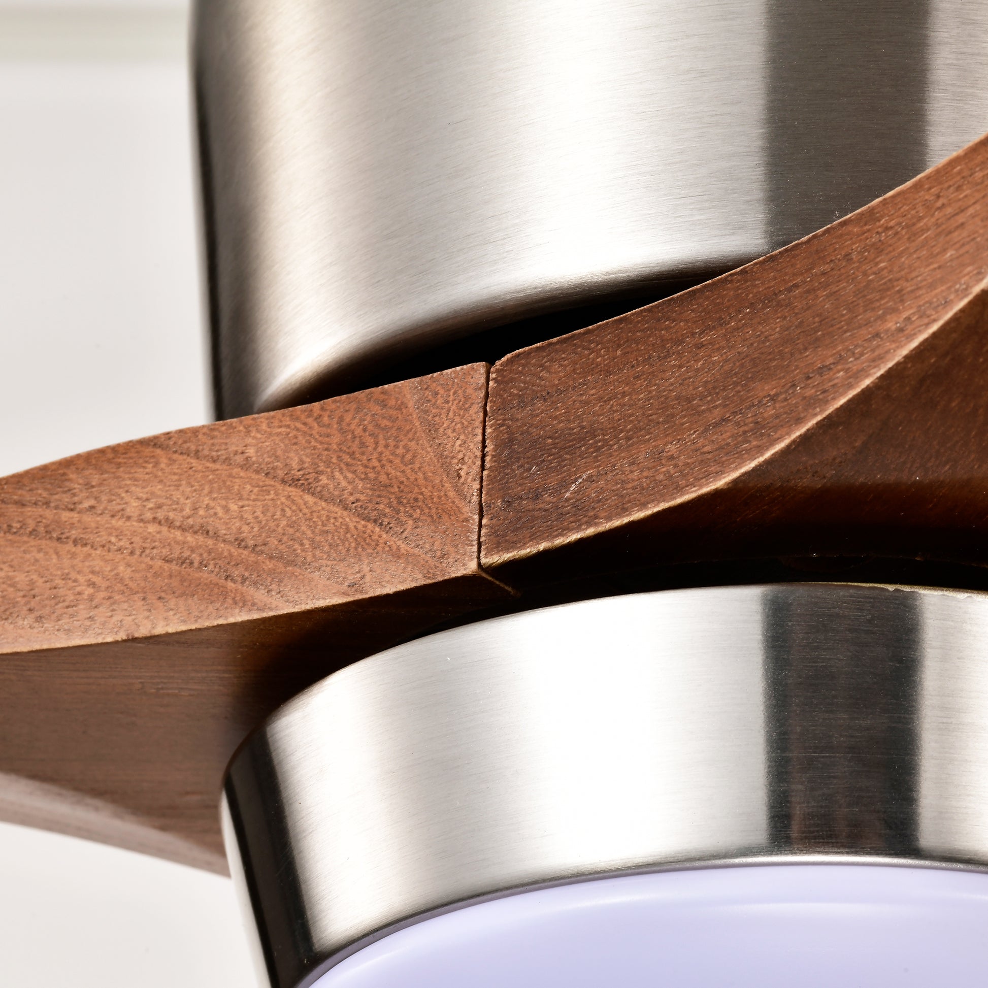 52" Ceiling Fan With Lights Remote Control,Quiet Dc Motor 3 Wood Blade Ceiling Fans 6 Speed Levels,Reversible Ceiling Fan, For Patio Living Room, Bedroom, Office,Indoor. Stain Nickel Walnut Nickel