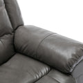 3 Seater Home Theater Recliner Manual Recliner Chair With Two Built In Cup Holders For Living Room,Bedroom, Grey Grey Foam Pu