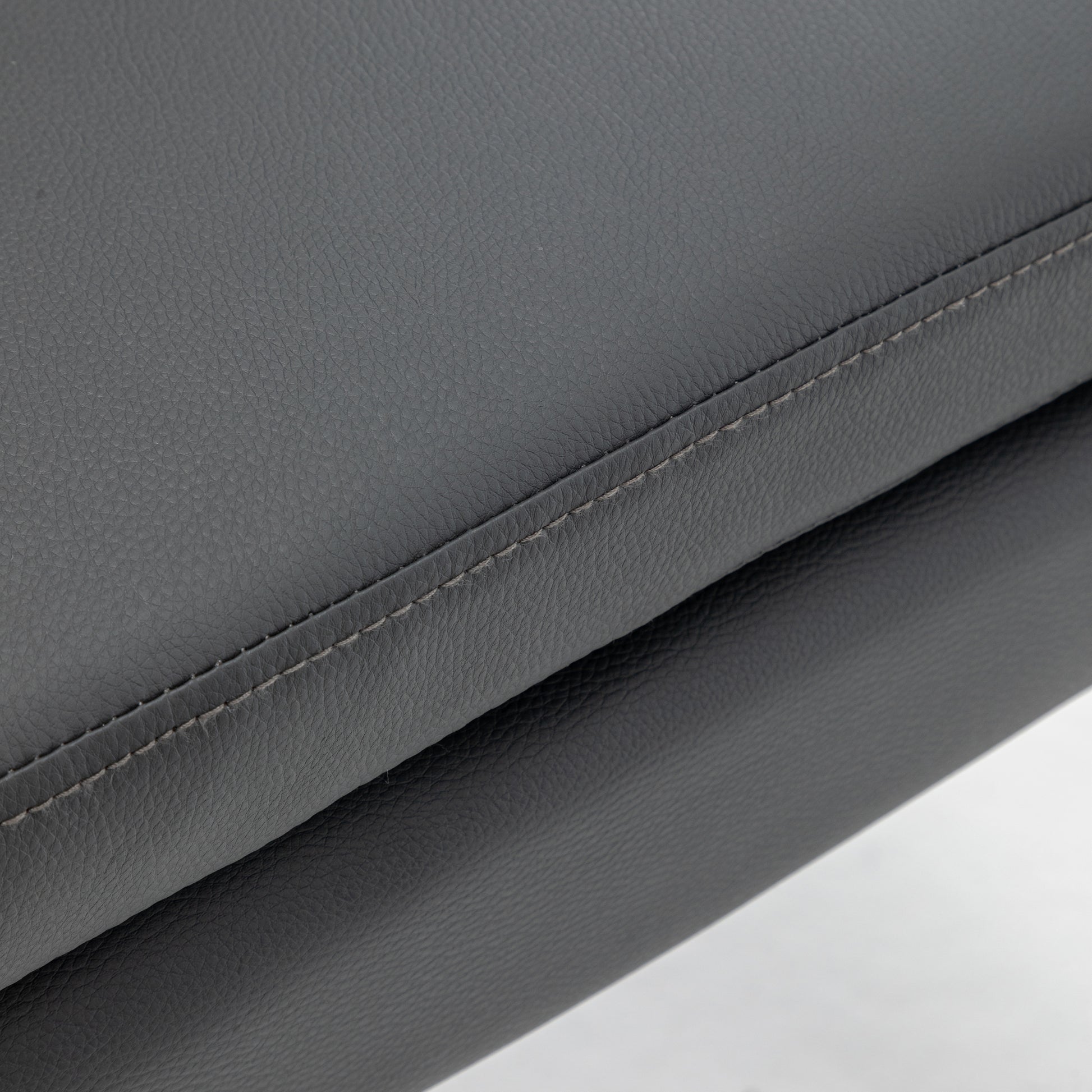 Modern Dining Chairs Set Of 2, Upholstered Kitchen & Dining Room Chairs With Solid Wood Legs,Tufted Linen Fabric Chairs For Living Room, Restaurant Dark Grey Foam Pu Leather