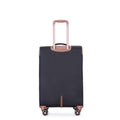 4 Piece Set 16 20 24 28 ,Softshell Suitcase Spinner Wheels Terylene Luggage Sets Carry On Suitcase Luggage Lightweight Durable Suitcase Black Black Polyester