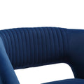 Coolmore Modern Chair With Velvet Fabric, Mid Century Chair With Wide Upholstered, Armchair For Living Room, Lounge, Bedroom Navy Navy Primary Living Space Foam Velvet