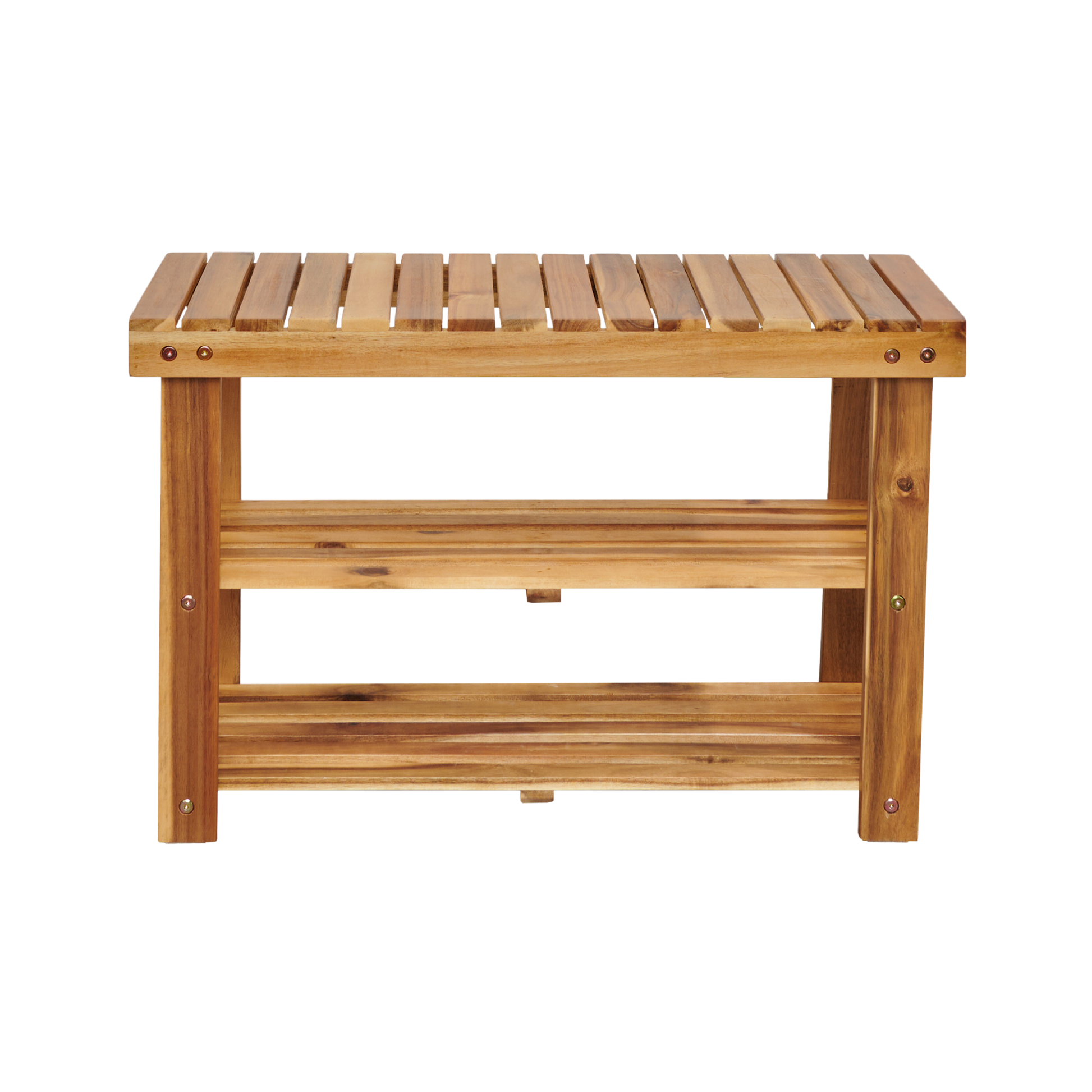 Acacia Wood Shoe Rack Bench Strong Weight Bearing Upto 200 Lbs Best Ideas For Entryway Frontdoor Bathroom, Natural Color. Acacia Wood Light Brown Primary Living Space American Design,American Traditional Acacia Acacia Wood