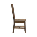 Classic Transitional Design Dining Chairs Set Of 2 Solid Rubber Wood Dining Furniture Burnished Brown Finish Brown Primary Living Space Classic,Rustic,Transitional Side Chair Solid Wood