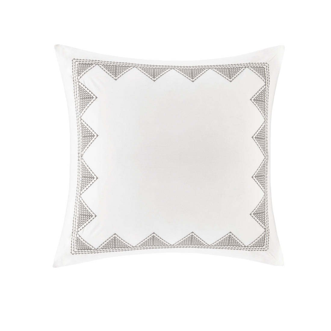 Cotton Embroidered Euro Sham White Euro Sham White Cotton