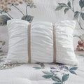 7 Piece Printed Seersucker Comforter Set With Throw Blanket Taupe Blush King Cal King Multicolor Polyester